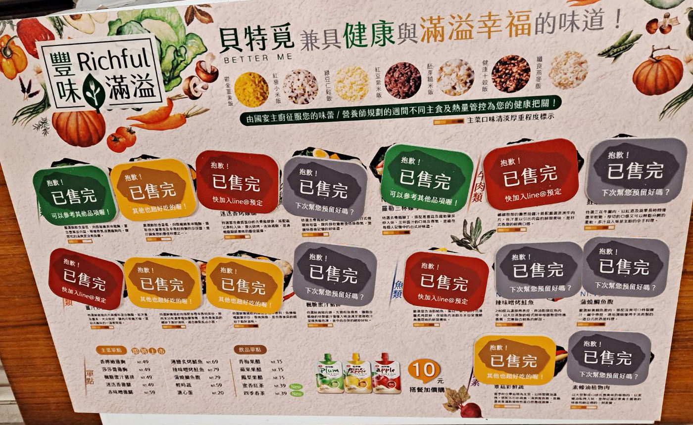 高雄便當｜貝特覓Betterme多達15道主菜 堅持少油、少鹽、無味精且兼具美味的健康餐盒